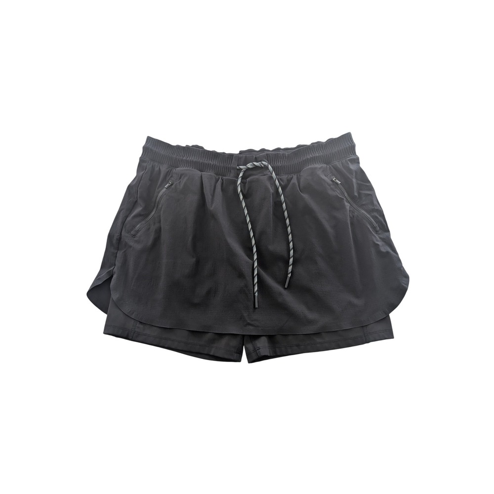 Athleta Trekkie Skort Women's 16 Black Hiking‎ Active Skirt with Built-in Short